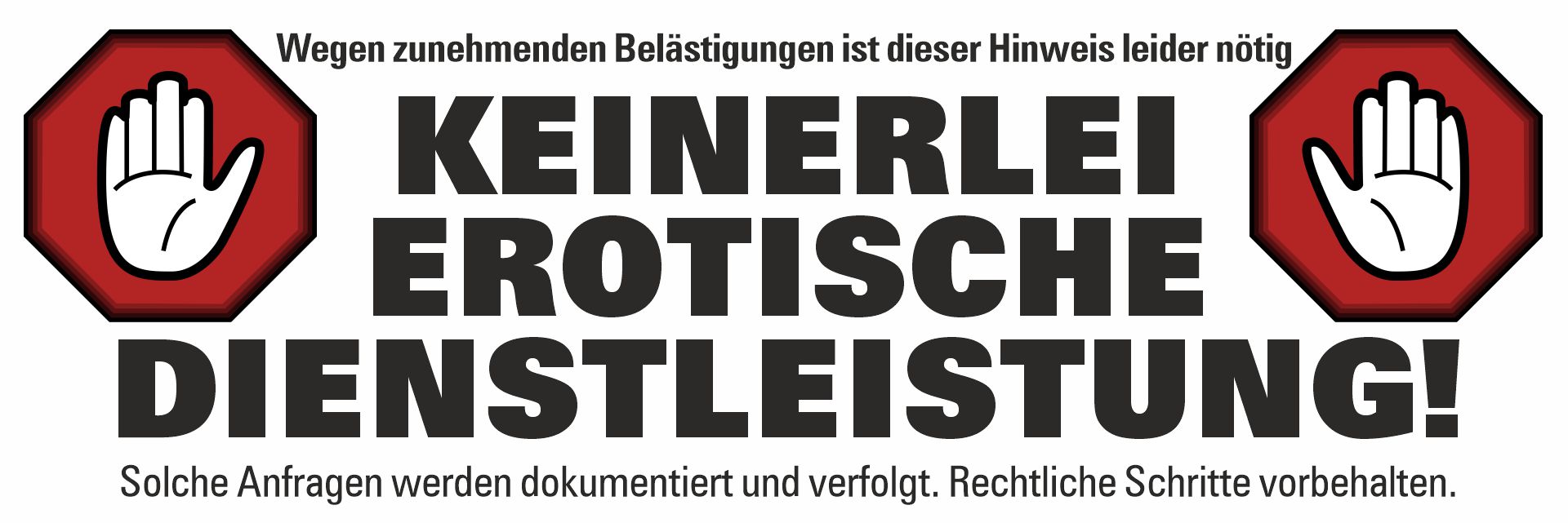 Wegen wchsender Belästigungen müssen wir leider so deutlich darauf hinweisen, dass wir ein seriöses Studio für Thai-Massage sind und keinerlei erotische oder sexuelle Dienstleistungen anbieten!